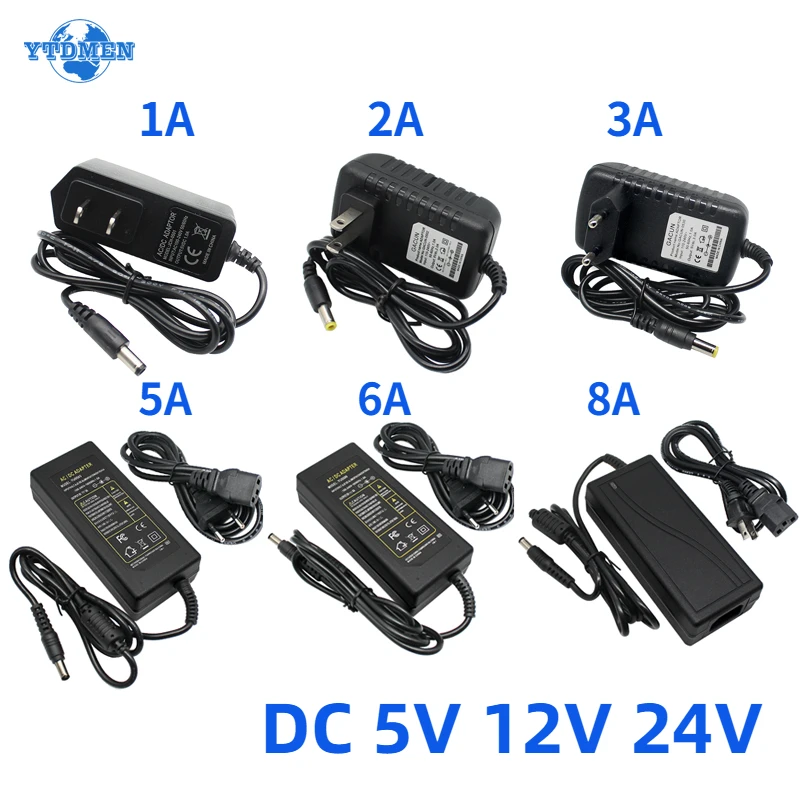 Universal ac Adaptador 12v 2a Carregador Adaptador de Alimentação dc 5v 24v 1a 3a 5a 6a 8a Adaptador Carregador para Tira Led Cctv eu eu Plug