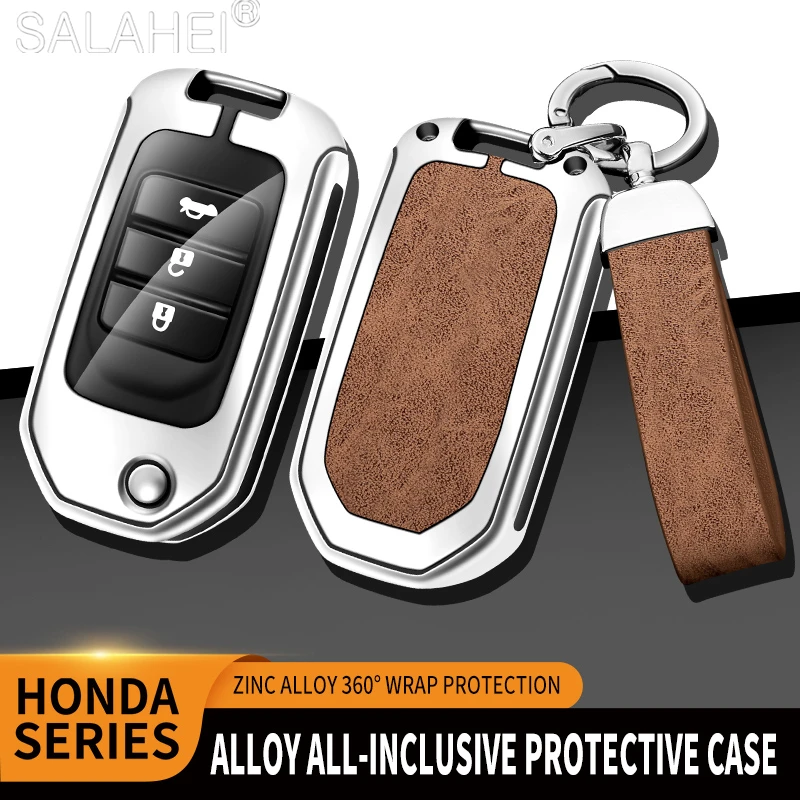 

Car Folding Flip Key Case Cover Shell For Honda Civic HRV CRV XRV CR-V Crider Odyssey Pilot Fit Accord Protector Accessories