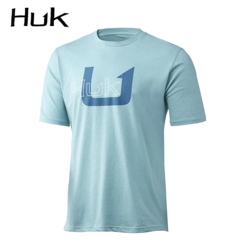 

HUK Fishing T-shirts Summer UPF50 Men's Short Sleeve Performance Top Outdoor Sportwear Breathable Jerseys Hiking Jersey Quick