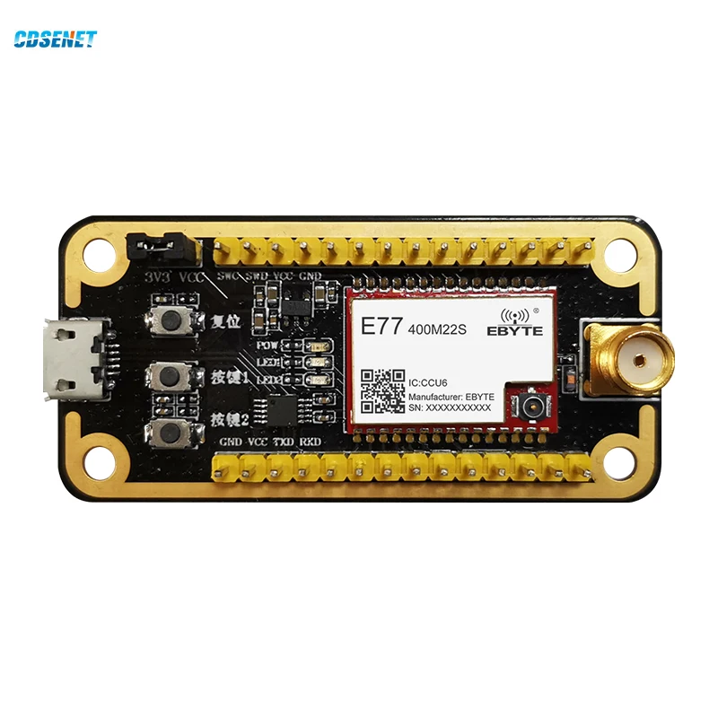 

CDSENT 433MHz Development Testing Board Kit For E77-400M22S E77-400MBL-01 Pre-soldered USB Interface LoRa Module With Antenna