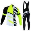 New Team Autumn Cycling Jersey Set Ropa Ciclismo Men Long Sleeve Bike Clothing MTB Maillot Road Bicycle Bibs Uniform 2
