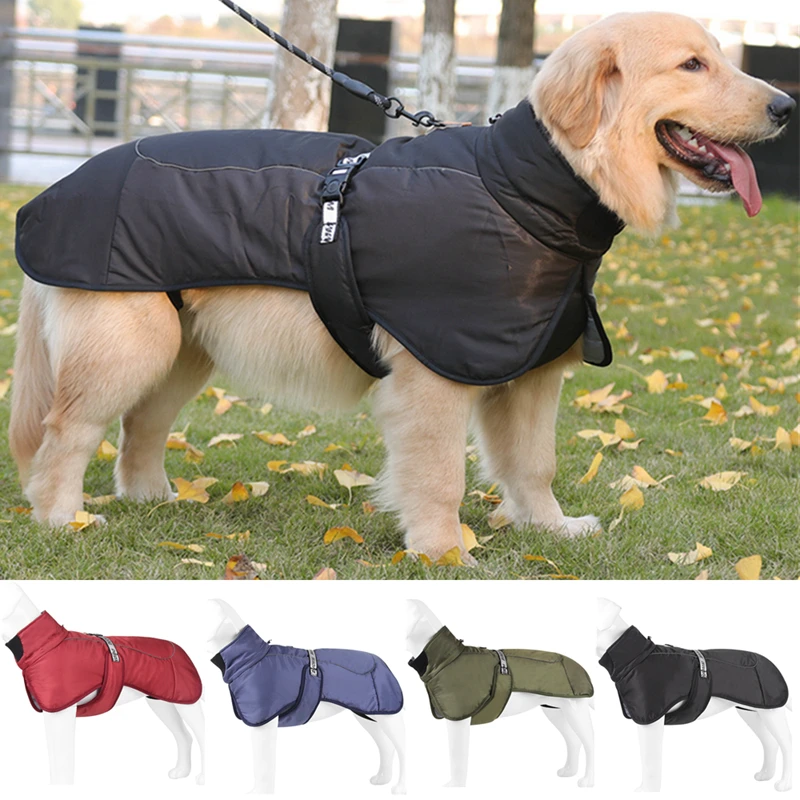 

Winter Warm Large Dog Clothes Pet Down Jacket Thicken Dogs Coat Windproof Dogs Clothing for Medium Large Dogs Labrador Costume