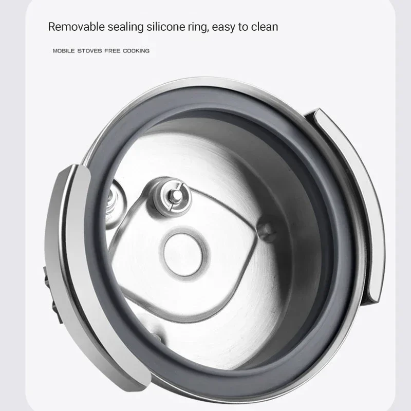 Pressure Cooker 1.6L/2L Outdoor Camping Portable Micro Pressure Cooker Household 304 Stainless Steel 5 minute Quick Cooking Pot