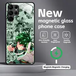 Deku My Hero Academia Glass Magnetic Phone Case - Samsung Note20Ultra (Black1)