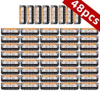 48PCS Men's Fusion Razor 5-layer Men's Razor Fusion Pro Power Shaving Shaver Male Face Beard Hair Trimmer Blades Replacement 2