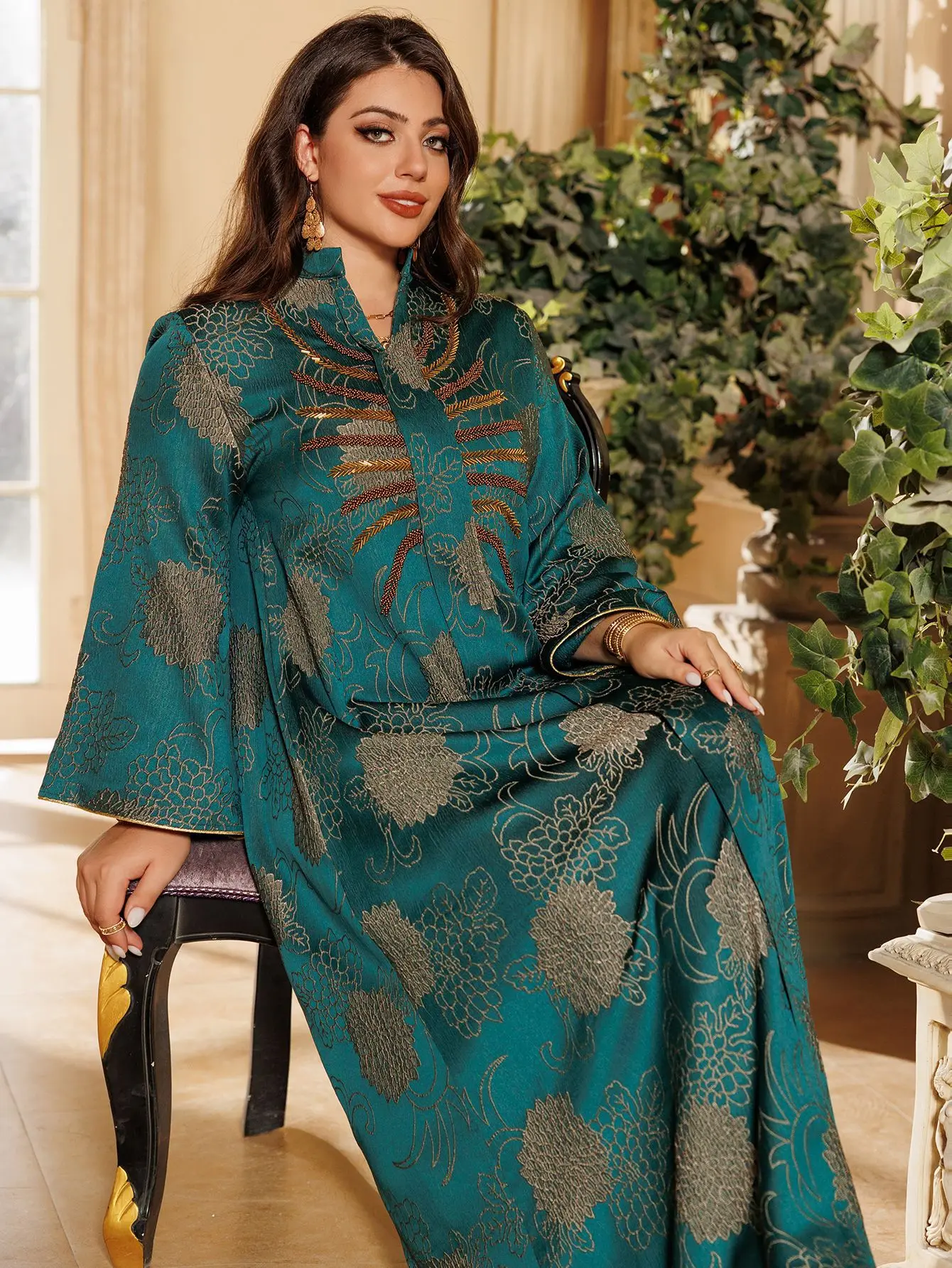 جلابية رمضان رداء عربي تقليدي، فستان عباية نسائي إسلامي فاخر للحفلات، زي حجاب، ملابس دبي السعودية التركية الإسلامية