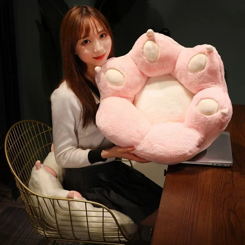 Nice Cat Paw Pillow Soft Animal Seat Cushion Chair Pillow Stuffed Plush Sofa Indoor Floor Home Chair Decor Winter Gift for Girls 4