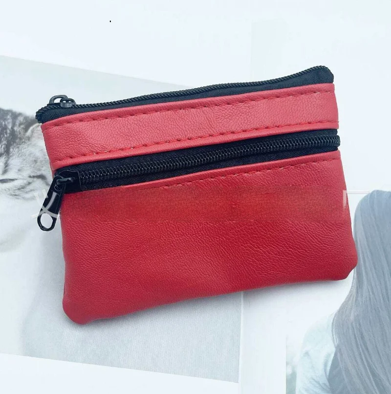 Coin purse genuine leather key bag earphone bag portable card holder digital data cable storage
