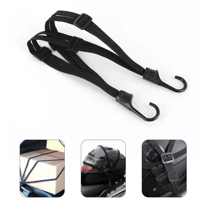 Universal 60/90cm motorcycle luggage strap motorcycle helmet fixed elastic buckle rope high strength retractable protection 60cm motorcycle high strength scalable helmet rope luggage motocross net electric bicycle elastic