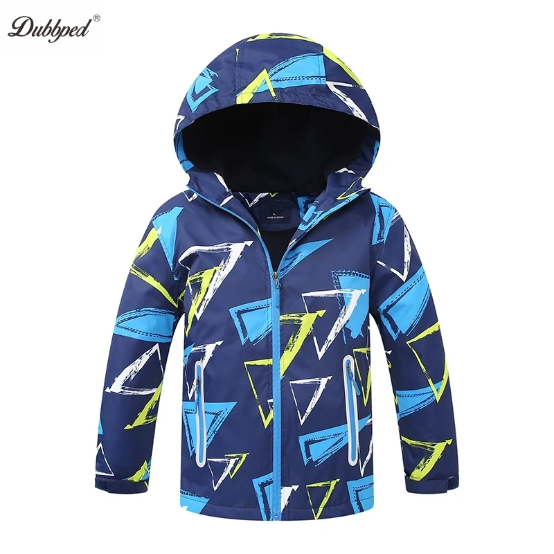 Dubbped Brand Jackets Children Outerwear Coats 2023  Boys Spring Autumn Waterproof Windproof Fleece Hooded Kids Sport Clothing - 3