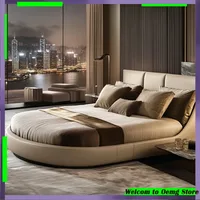 Superbe lit Double King Size, Look moderne, Solutions De rangement cachées, ascenseur, chambre à coucher, décor De Casal, meubles sans effort 1