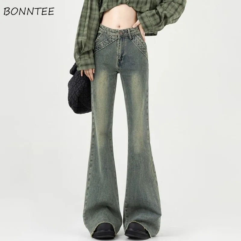 

Flare Jeans Women Low-waist Loose Autumn Korean-style Designs Ladies New All-match Denim Trendy Soft Leisure Bleached Tassel