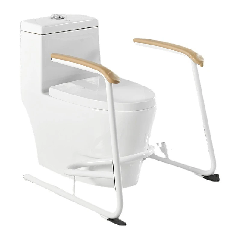 Barrier-free toilet armrest holder for the elderly disabled bathroom toilet get up aids folding stand
