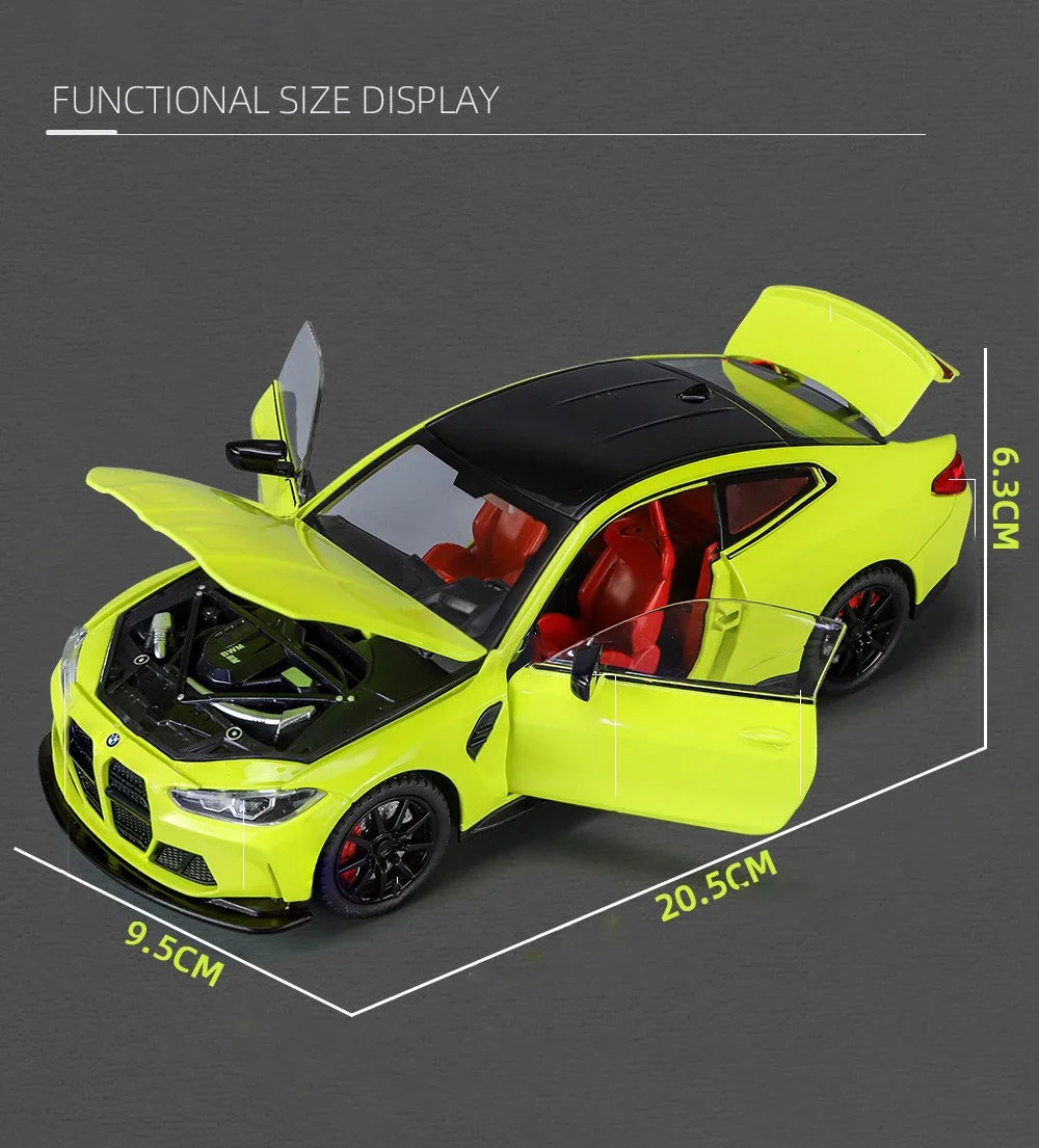 Modellino BMW M4 GT3 1:24 In Lega Di Zinco - Auto Sportiva Da Collezione | Regalo Per Appassionati - Foto 10