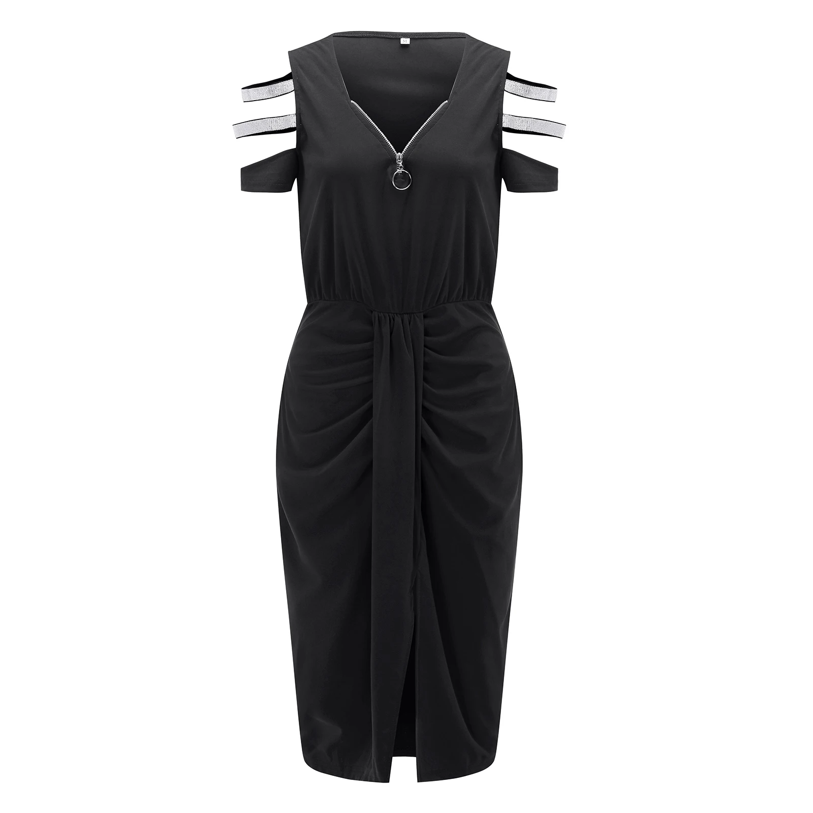Vestido midi negro - look completo