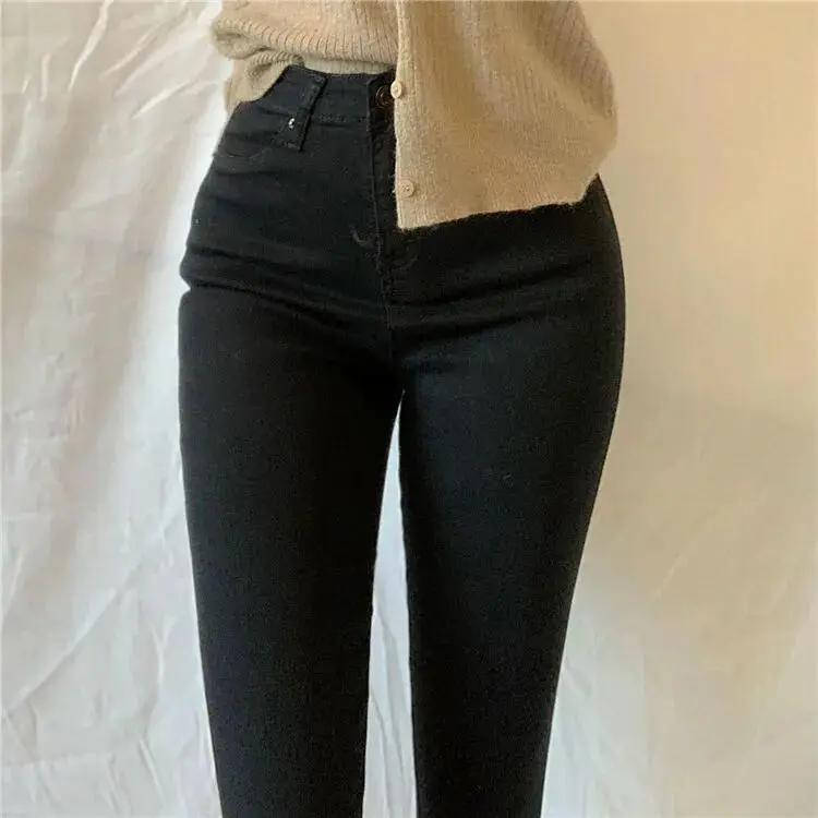 Black cropped pants - premium fabric [no yellowing]