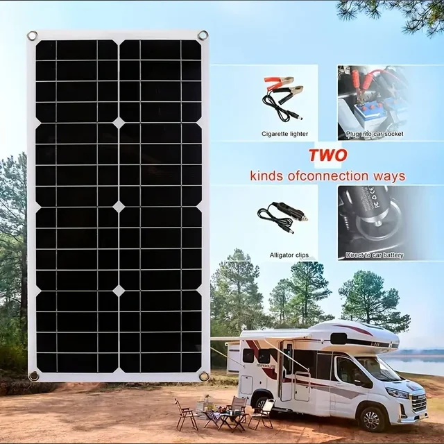 Solor Panel Flexible Power Bank Solar Cell Kit 12V-18V Controller Solar Plate For Solar Camping RV Car Fast Battery Charger 5