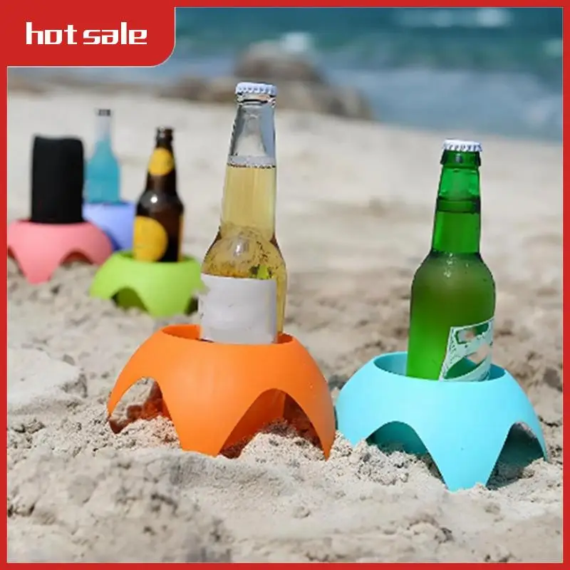 A25I-Beach Cup Holder Trip Must Haves Sand Cup Holders For Women Adults Family Friends Beach Vacation Supplies Accessories