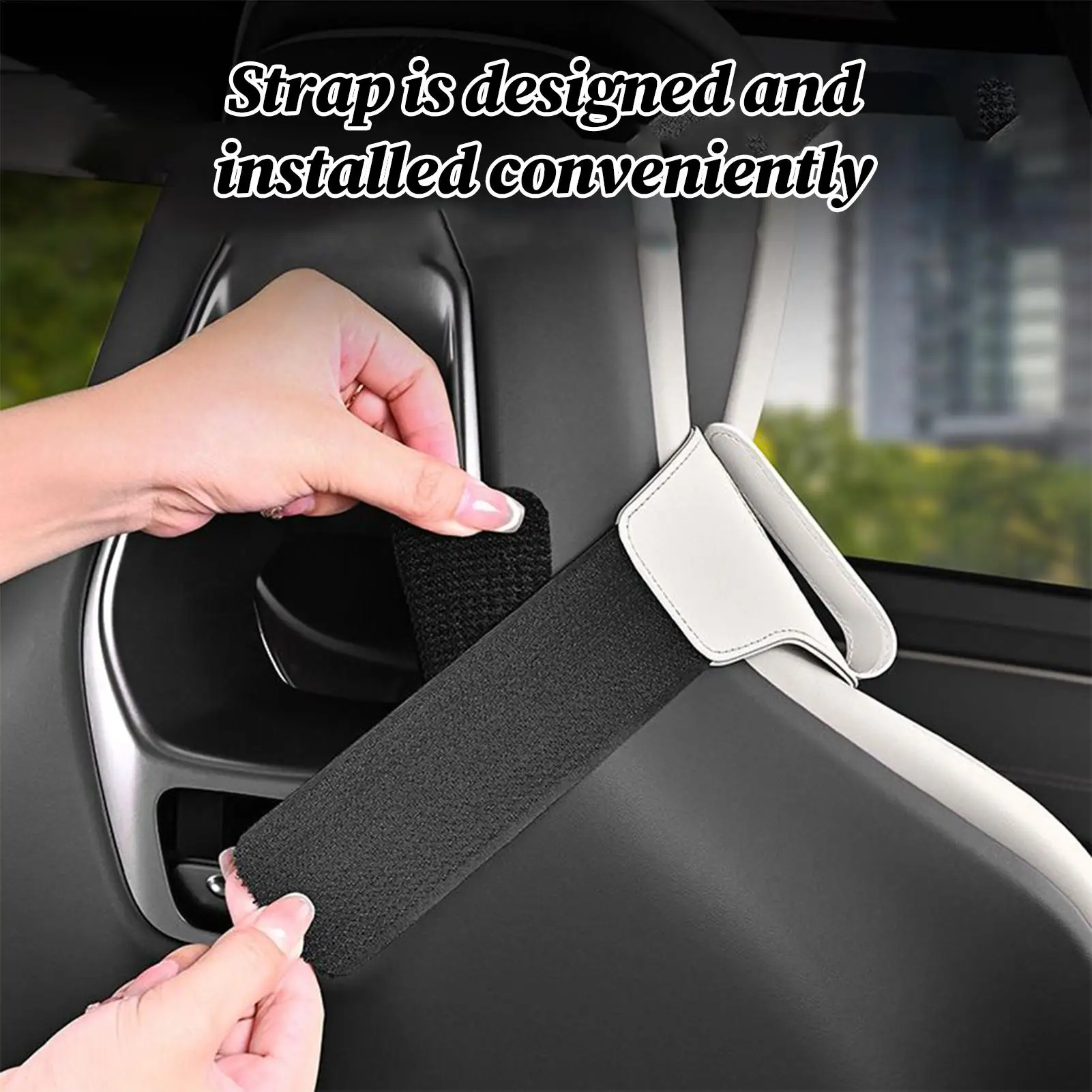 자동차 안전벨트 고정 홀더, 강력 접착식 앞좌석 및 뒷좌석용 충돌 방지 리미터, 운전용 범용 안전 클립