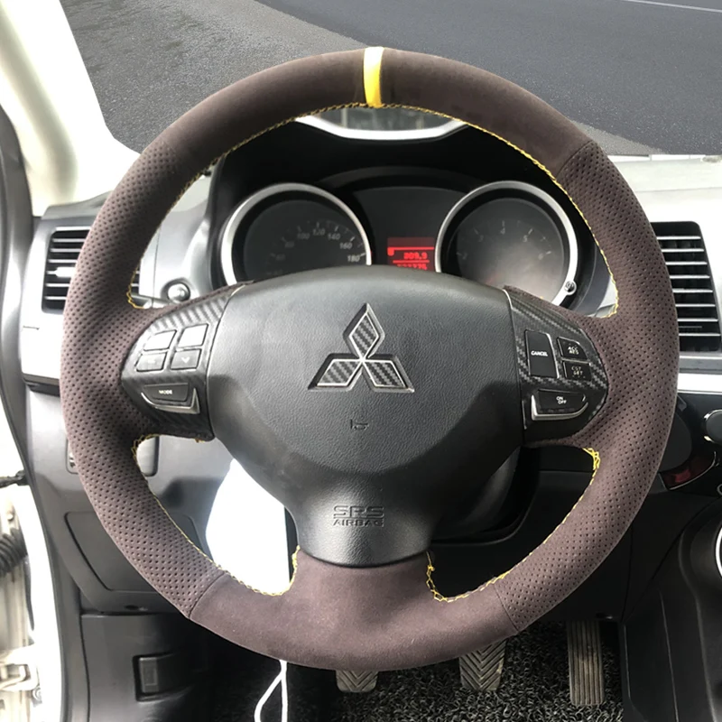 

Для Mitsubishi Lancer X 10 2007-2015 Outlander 2006-2013 ASX 2010-2013 Colt ручная строчка из мягкой замши
