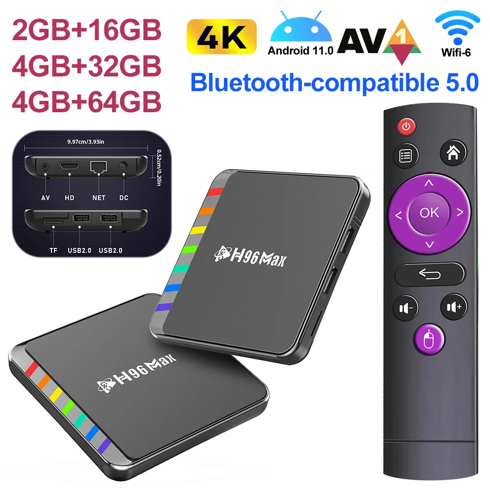 H96-Max-W2-Media-Player-Receiver-HD-Output-Smart-TV-Box-for-Android-11 ...