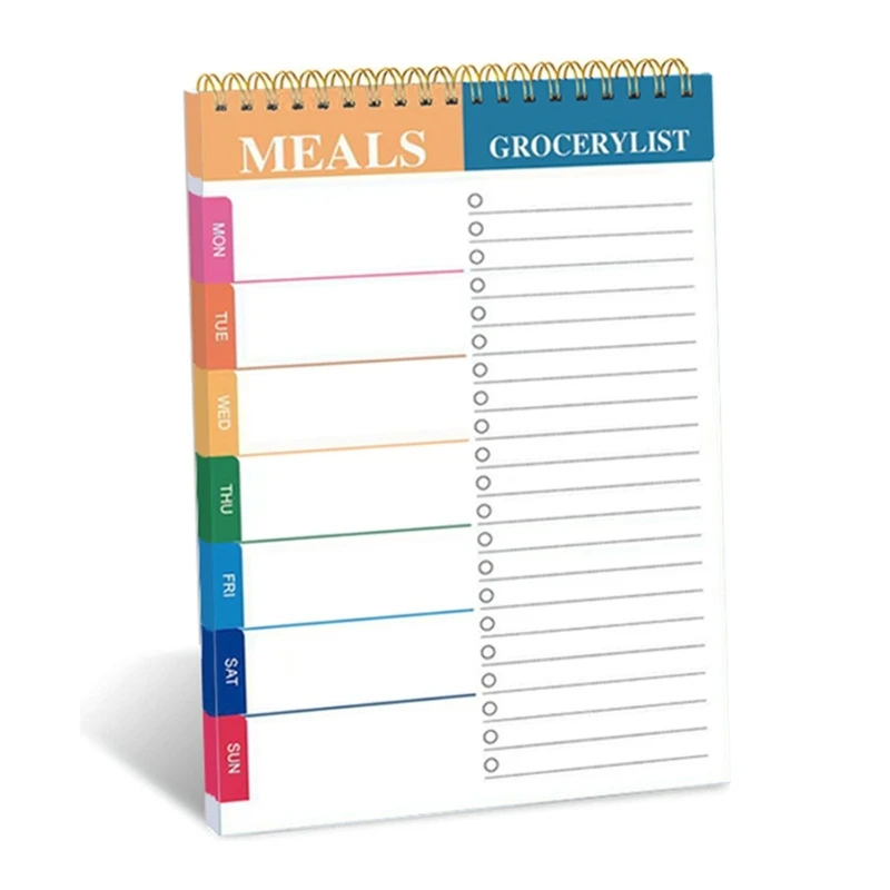 

Daily To-do-list Notebook Weekly Meal Planner 52 Page Double-sided Writable