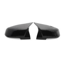 Glossy Black Rearview Mirror Cover - Side Wing Mirror Case (Carbon Fiber Horn)