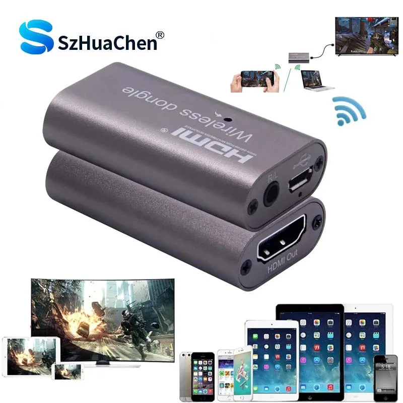 Беспроводной Wi-Fi HDMI адаптер для дисплея ТВ приемник Anycast DLNA зеркальный экран для телевизора для IPhone X 11 12 IOS Android телефонов