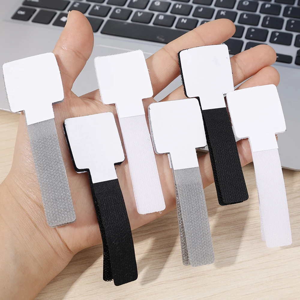 휴대용 다목적 데이터 케이블 보관 테이프, 자체 접착 케이블 타이, 고정 와이어 정리함 코드 로프