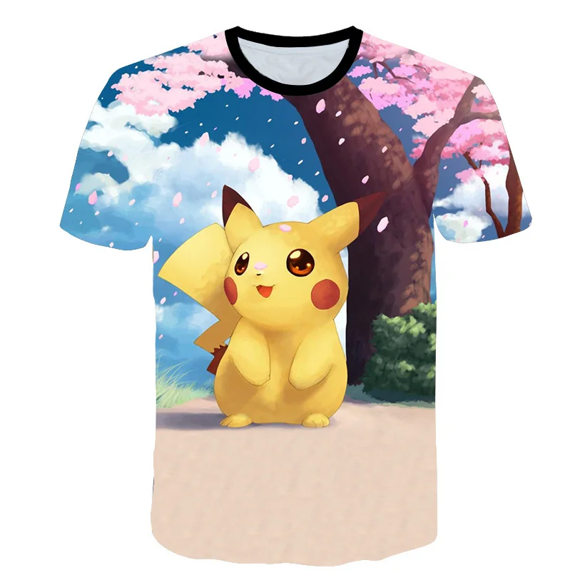 cute T-Shirts Children's pokemon T-Shirt Children for Boys Girls T Shirts Children Baby Cute boys girls Cartoon fashion pokemon T shirts supreme shirt