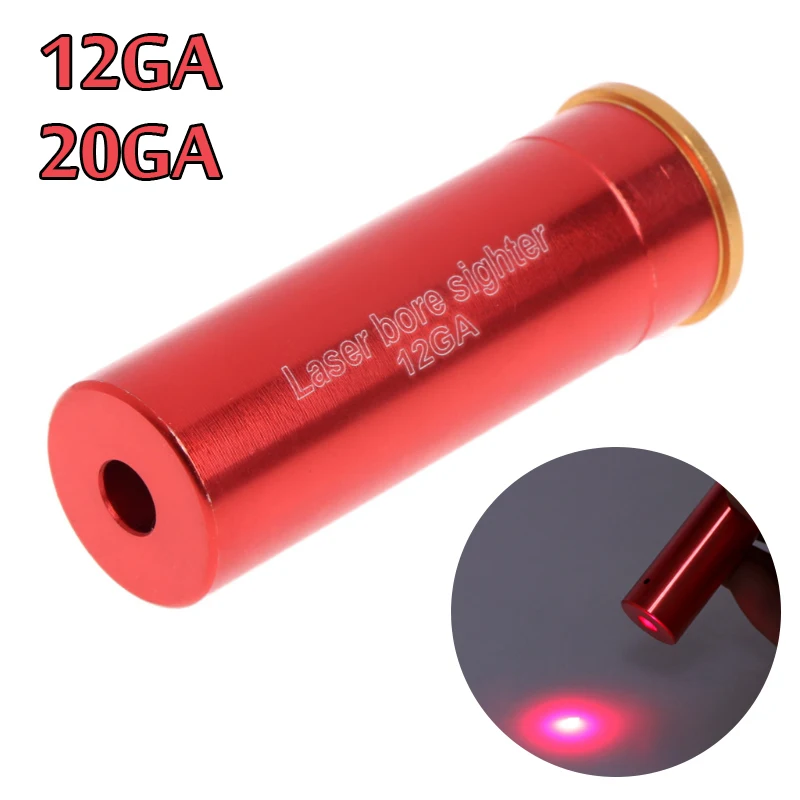 Red Dot Laser Bore Sight 12 Gauge 20 Gauge Barrel Cartridge Boresighter For 12GA 20GA Shotgun Hunting Gun Accessories Red Dot Laser Sight Laser Bore Sight Laser Sight