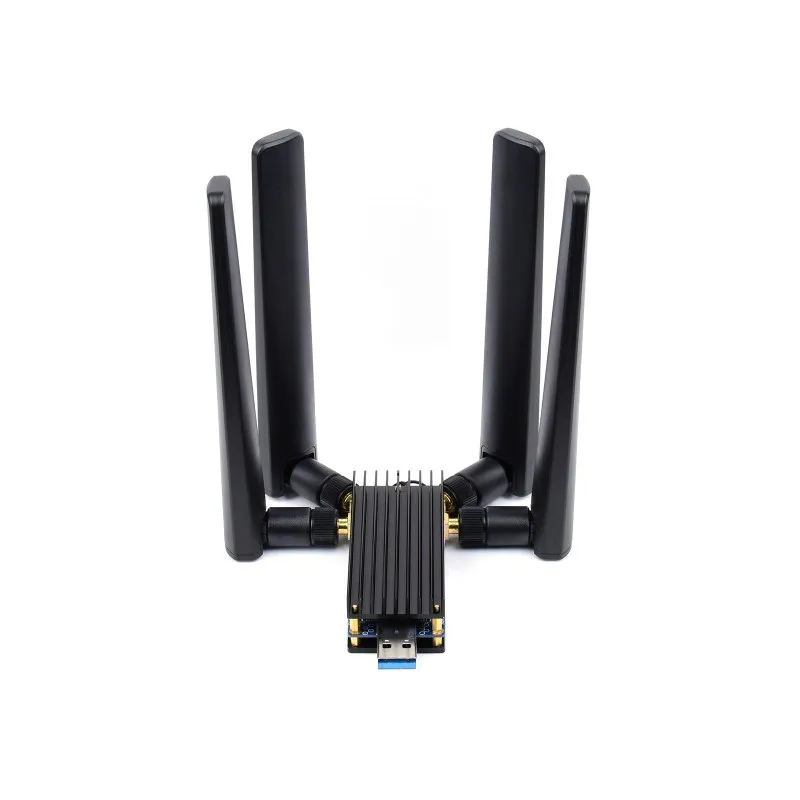 5G 동글 확장 보드 USB 3.1-M.2 키 B 포트 인터페이스가 있는 알루미늄 냉각 플레이트 Raspberry Pi 4 Windows용 안테나 4개