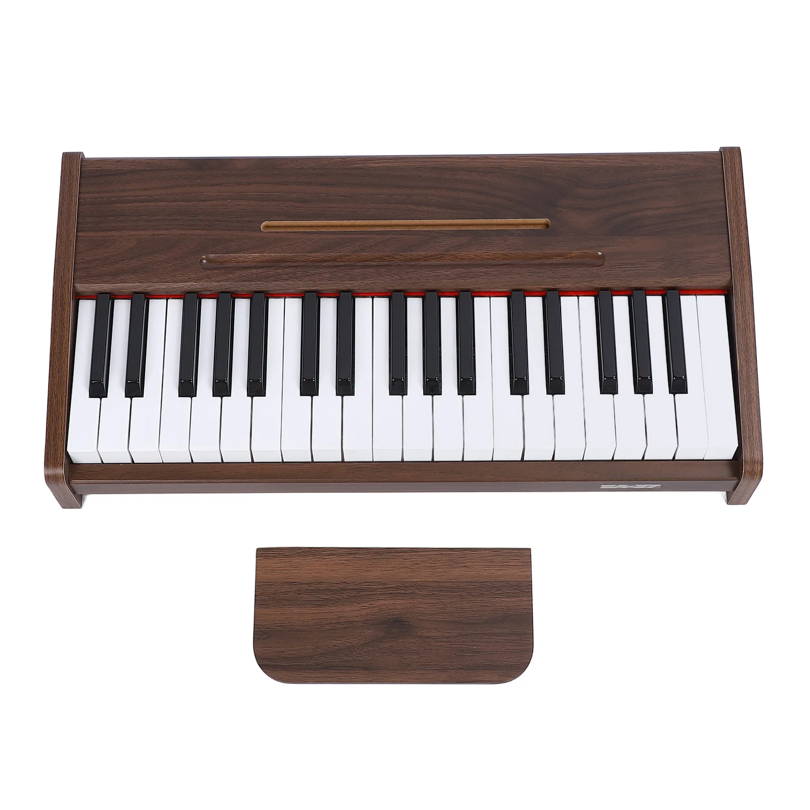 Electric Keyboard Kit Piano Keyboard 37 2.2cm Key Walnut Grain Pattern Electric for Beginners and Experienced Players
