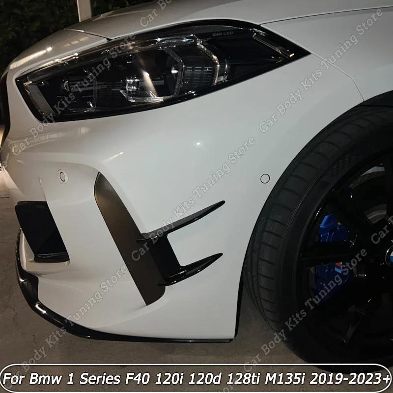 

M Performance Style For Bmw 1 Series F40 120i 120d 128ti M135i 2019-2023+ Front Bumper Side Splitter Tuning Gloss Black ABS