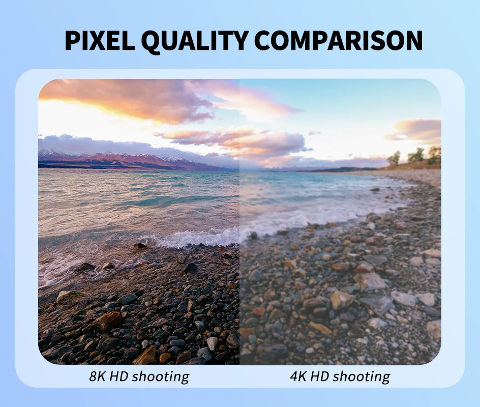 K6 Max Drone, pixel quality comparison 8k hd shooting . 4k