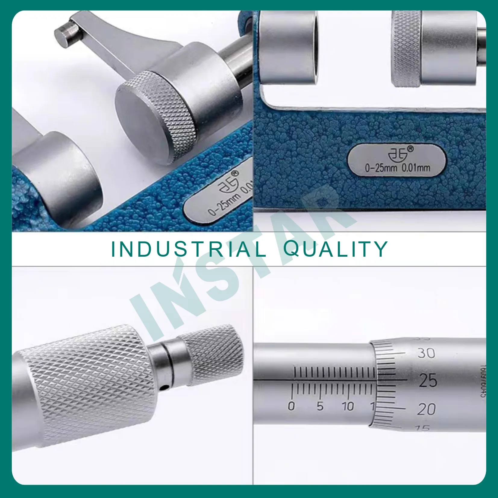 켈리퍼 타입 디지털 마이크로미터, DIN 산업 표준 품질 외부 게이지, 0-25mm x 0.001mm, 25-50mm, 50-75mm,75-100mm
