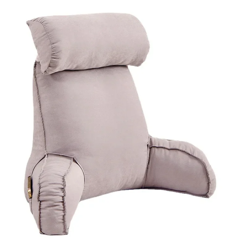 Large backrest reading pillow with arm and neck pillow filled with pearl cotton for comfortable and full support. 5