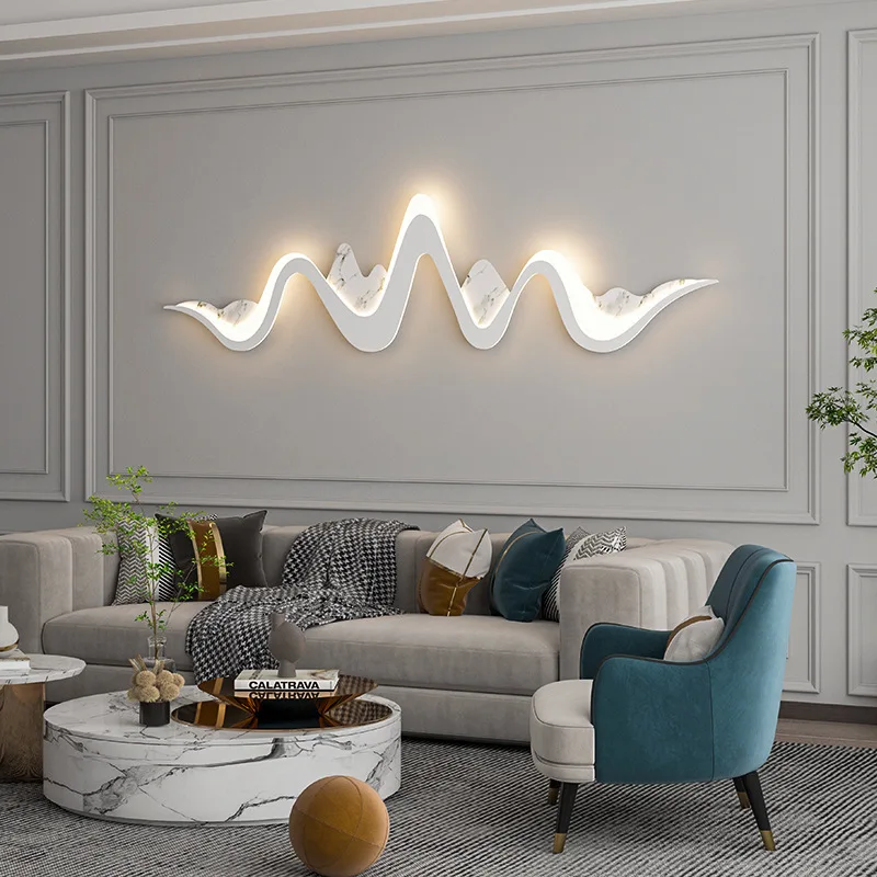 

Modern Designer Light Luxury Living Room Background Wall Decoration Wall Lamp Nordic Creative Villa Hotel Large Size Wall Lamp