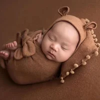 3Pcs/Set Baby Hat Pillow Wraps Newborn Photography Props Infants Photo Shooting Accessories Fotografia Photo Props Backdrop 1