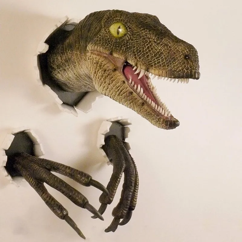 3D Resin Dinosaur Head Broken Wall Mounted Bursting Hanging