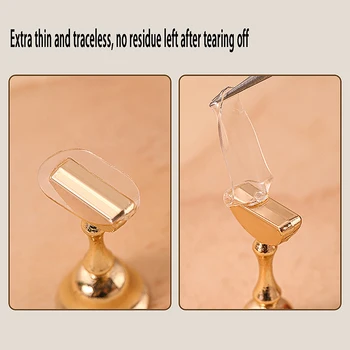 100Pcs Traceless Transparent Nail Double-side Adhesive Tape For False Nails Display Stand Tools Manicure Strip 2