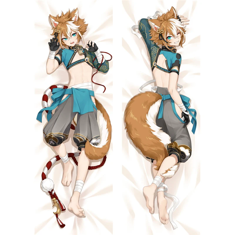 

50x180cm Genshin Impact Gorou Hugging Body Pillowcase Dakimakura Cover Gorou Costume Otaku Throw Pillow Cover Pillow Case