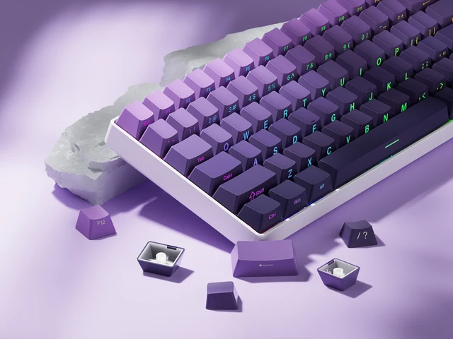 WOMIER Side Printed Keycap Gradient Puple 136 Keys Double