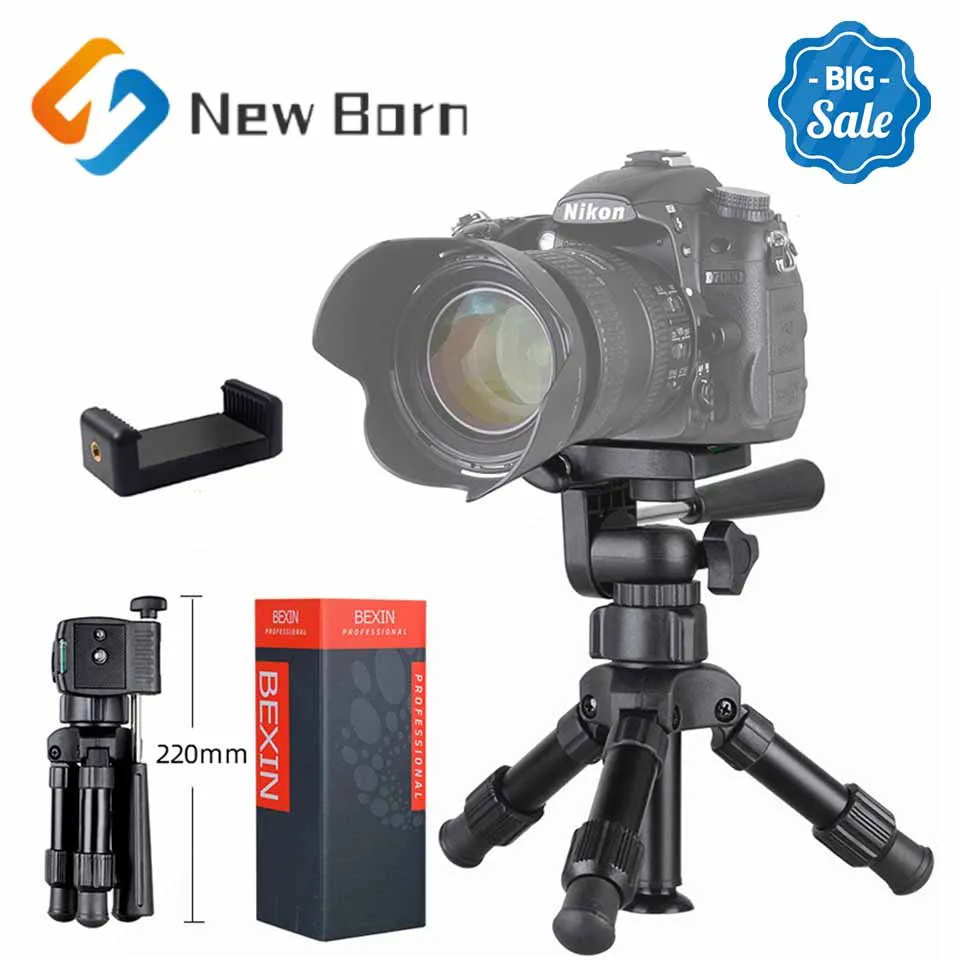 

SLR Camera Mini Photography Selfie Mobile Phone Desktop Live Streaming Portable Tripod Adapter Accessories For Nikon Sony Canon