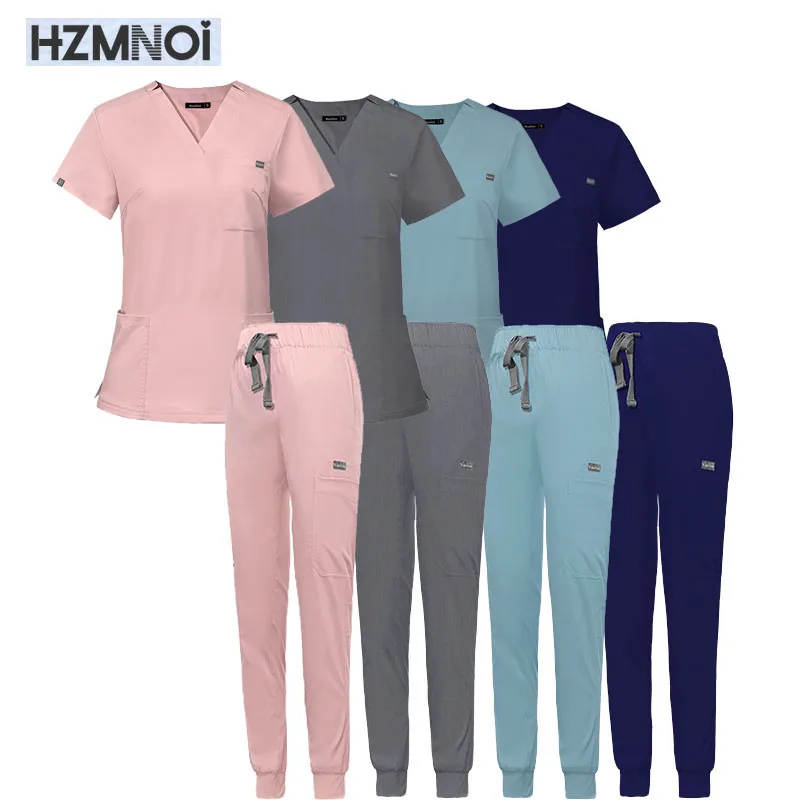 

Women's Medical Uniforms Scrubs Surgical Nurse Set Clinical Nursing Clothes Aesthetic Pet Lab Coat Veterinaria Spa Accessories