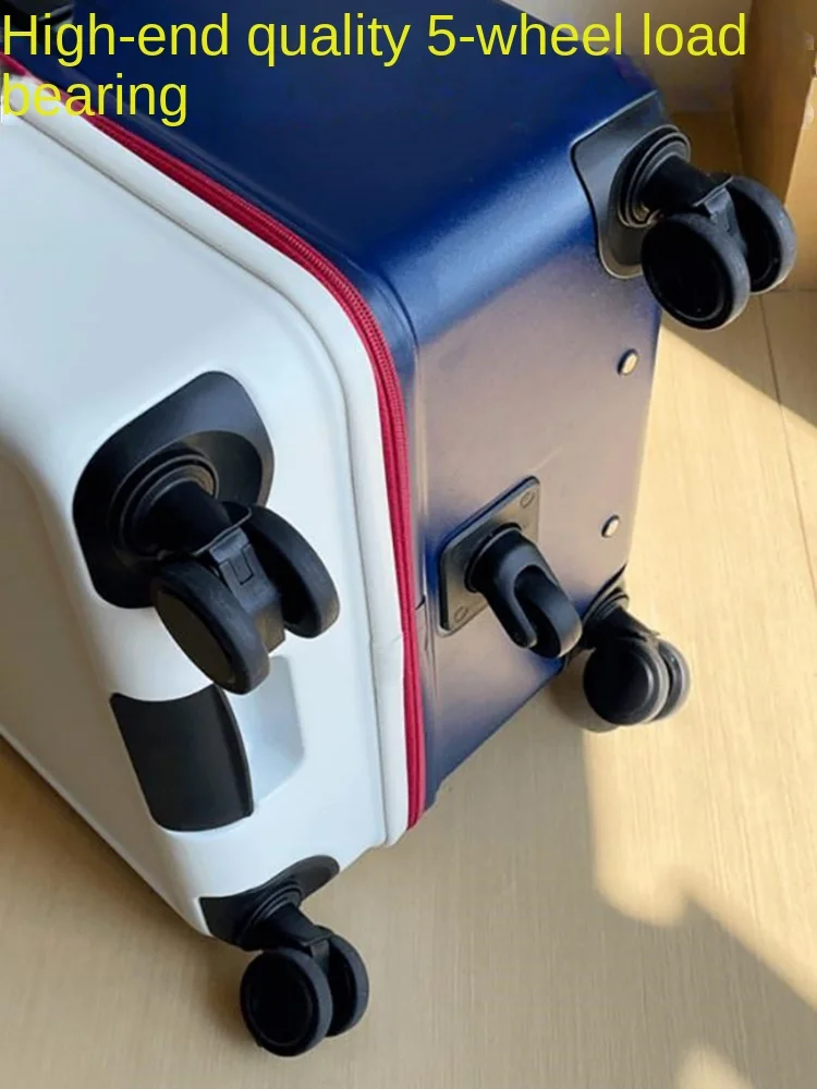 Giant capacity large capacity wide pull rod five-wheel explosion-proof luggage brake damper universal wheel pull rod box