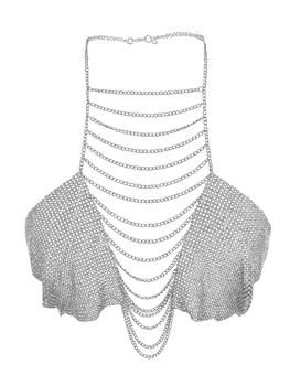 Women Body Chain Tank Tops Fashion Rhinestone Halter Neck Sleeveless Backless Bra Crop Tops Streetwear 1