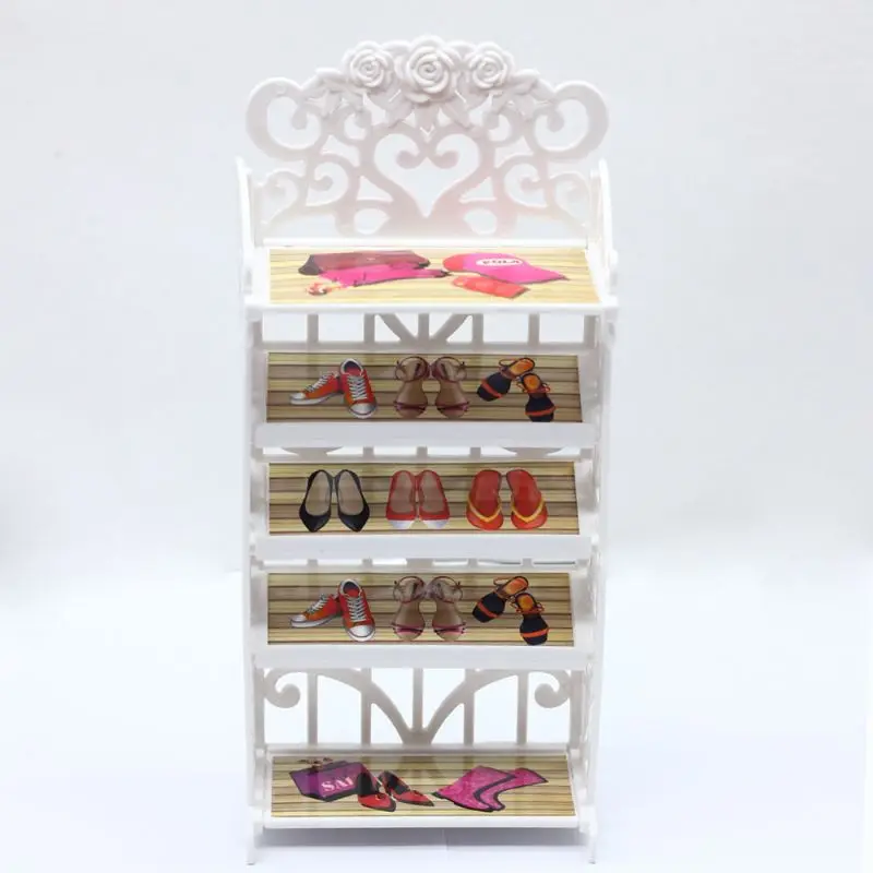 

Plastic Shoe Rack Shoe Shelf DIY House Room Mini for Play Furniture Teens Kids T