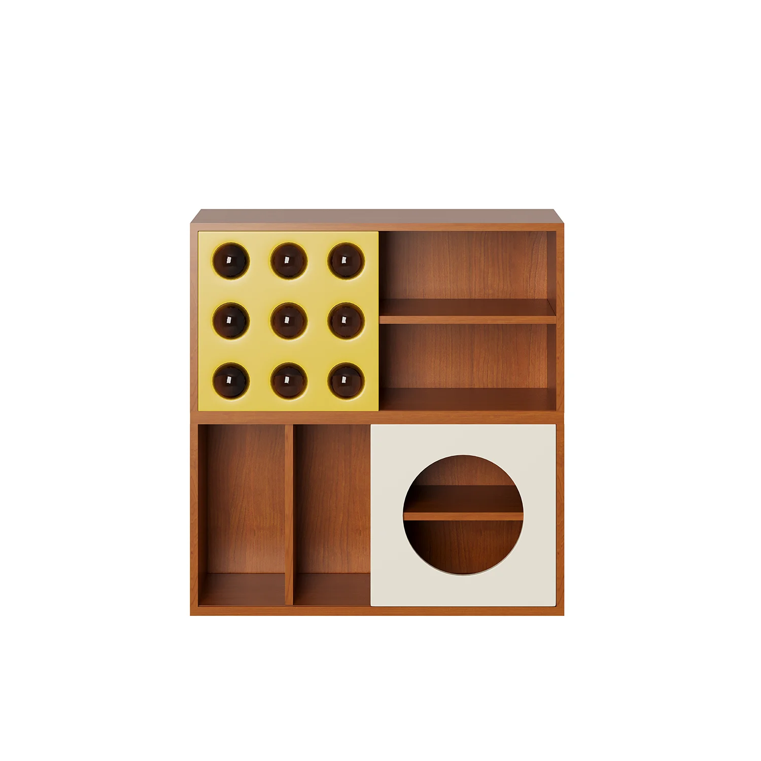 

Solid Wood Simplicity Chocolate Beans Side Cabinet Home Locker