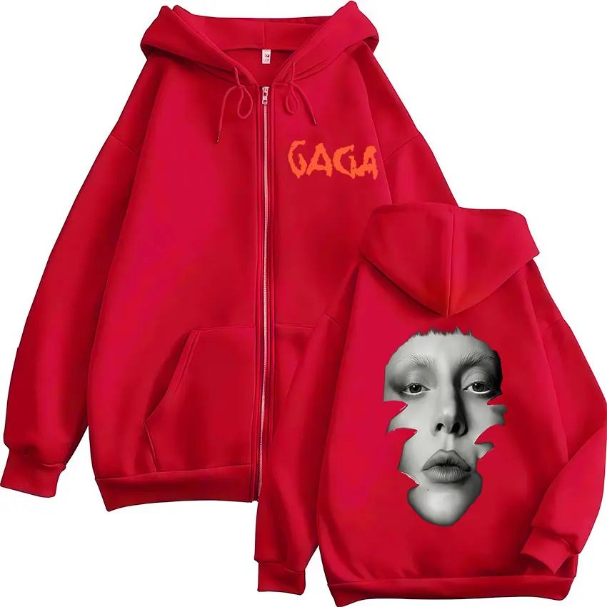 Lady gaga the mayhem ball álbum 2025 zíper hoodie das mulheres dos